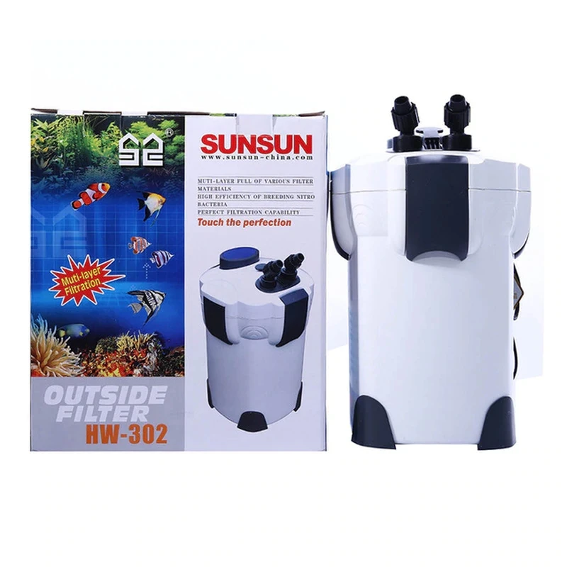14 Вт 1000л/ч SUNSUN HW 302 4 ступенчатый внешний аквариумный фильтр с био медиа для