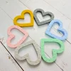 5pcs Heart Silicone teether Beads BPA Free Baby Teether Necklace Food Grade Silicone DIY Jewelry Making Accessories 4