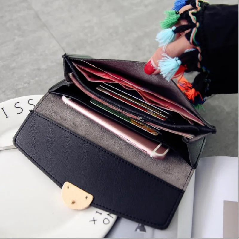 Luxury Brand Women Wallets Long Fashion Fastener Hasp PU Leather Wallet Female Purse Clutch Money Women Wallet Coin Purse