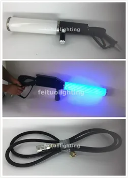 

E-12x with flight case Hot Selling LED Co2 DJ Hand Gun RGB CO2 LED Jet Cannon Machine for Disco Party Night Club