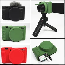 ZV-1 Case Zakao Soft Silicone Bag Lightweight Slim Skin Rubber Protective Digital Camera Case Cover for Sony ZV-1 ZV1 Green