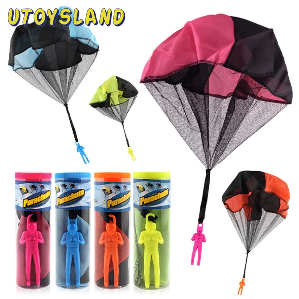 

1/2pc Mini Hand Throwing Parachute Outdoor Sports Fly Kids Toy Playing Soldier Parachute Fun Flying Educational Toy for Children