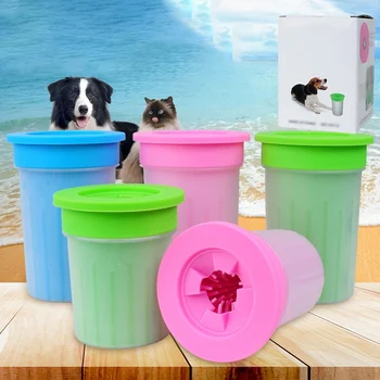 

Silicone Dog Paw Cleaner Soft Gentle Portable Pet Foot Washer Cup Paw Clean Brush Quickly Washer Dirty Cat Foot Cleaning Brush