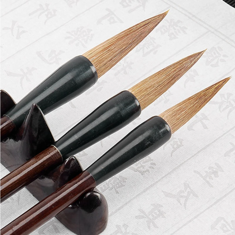 

Traditional Chinese Writing Calligraphy Brushes Pen Set Wooden Wolf's Hard Hair Landscape Painting Brush Tinta China Caligrafia