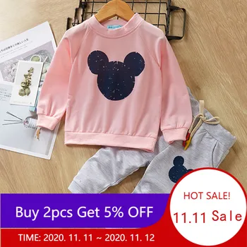 

Baby Girl Clothes Set 2020 Autumn Children Clothing Cartoon Sweatshirts With Pants 2 Pcs for Kids Clothes Spring Baby Clothes