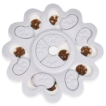 

Treat Dispenser Toys, Puppy Educational Toys, Slow Eating Interactive Toy Dog Games and Improve IQ, Gray
