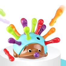 Обучающая головоломка заботливость Ежик для младенцев обучающая игрушка для детей тонкая движущаяся рука-глаз для борьбы с координацией