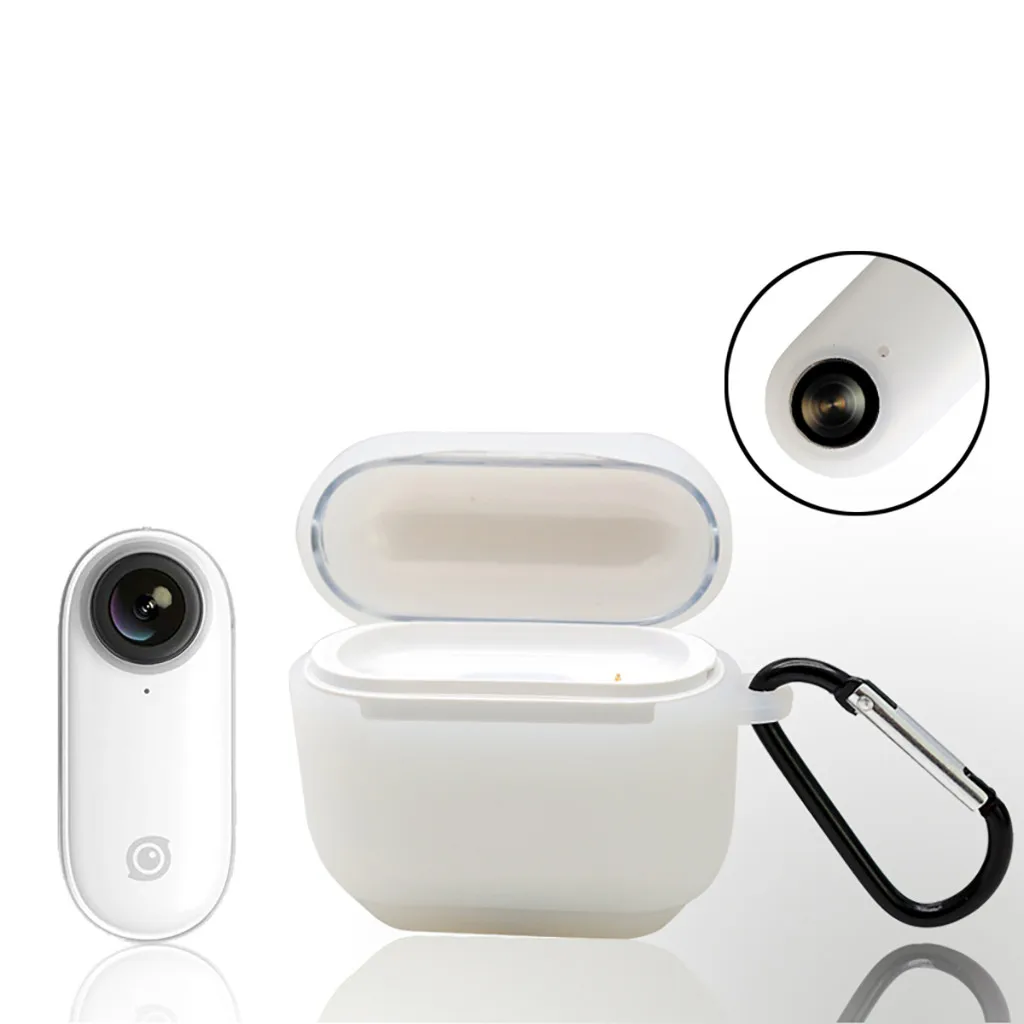 Мягкий силиконовый защитный чехол для корпуса, чехол для камеры Insta360go и зарядный чехол, нескользящий, влагостойкий 62x30x60 мм