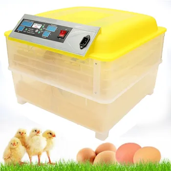 

96 Eggs Incubator Double Layers Full Automatic Hatching Machine for Chicken Duck Smart Control 110V+12V LCD Display
