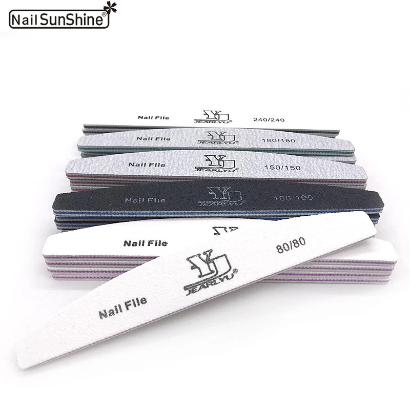 

100pcs Sandpaper Nail Files For Manicure Nail Buffer Block 80/100/150/180/240 Colorful Boat Type Lime a ongle Nail File Art Tool