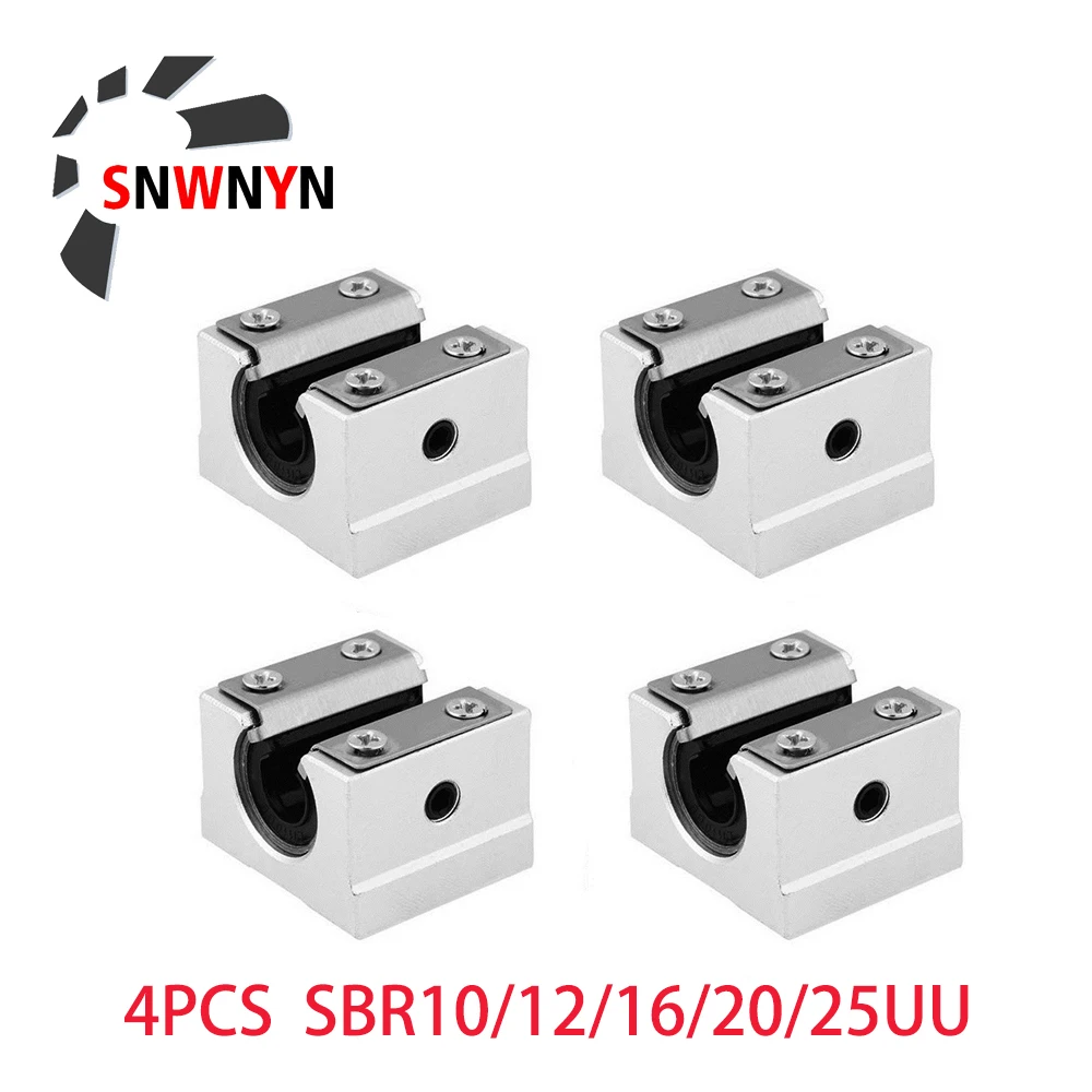 SBR10UU SBR12UU SBR16UU SBR20UU SBR25UU линейный шарикоподшипник 4 шт. 12 мм слайдер для