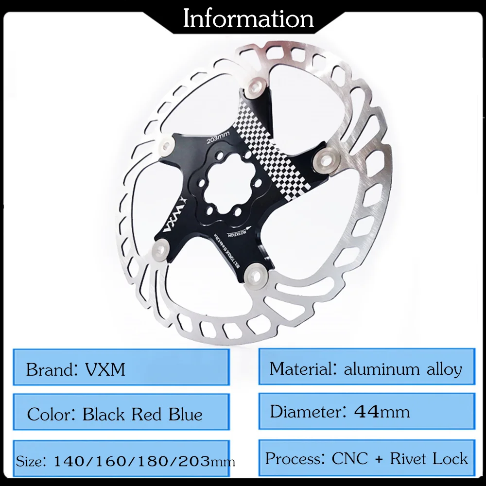 Велосипед vxm плавающие дисковые тормоза поплавок/сверхлегкий MTB велосипедные тормозные колодки с шестью отверстиями дисковые роторы 140/160/180/203 мм Запчасти для велосипедов