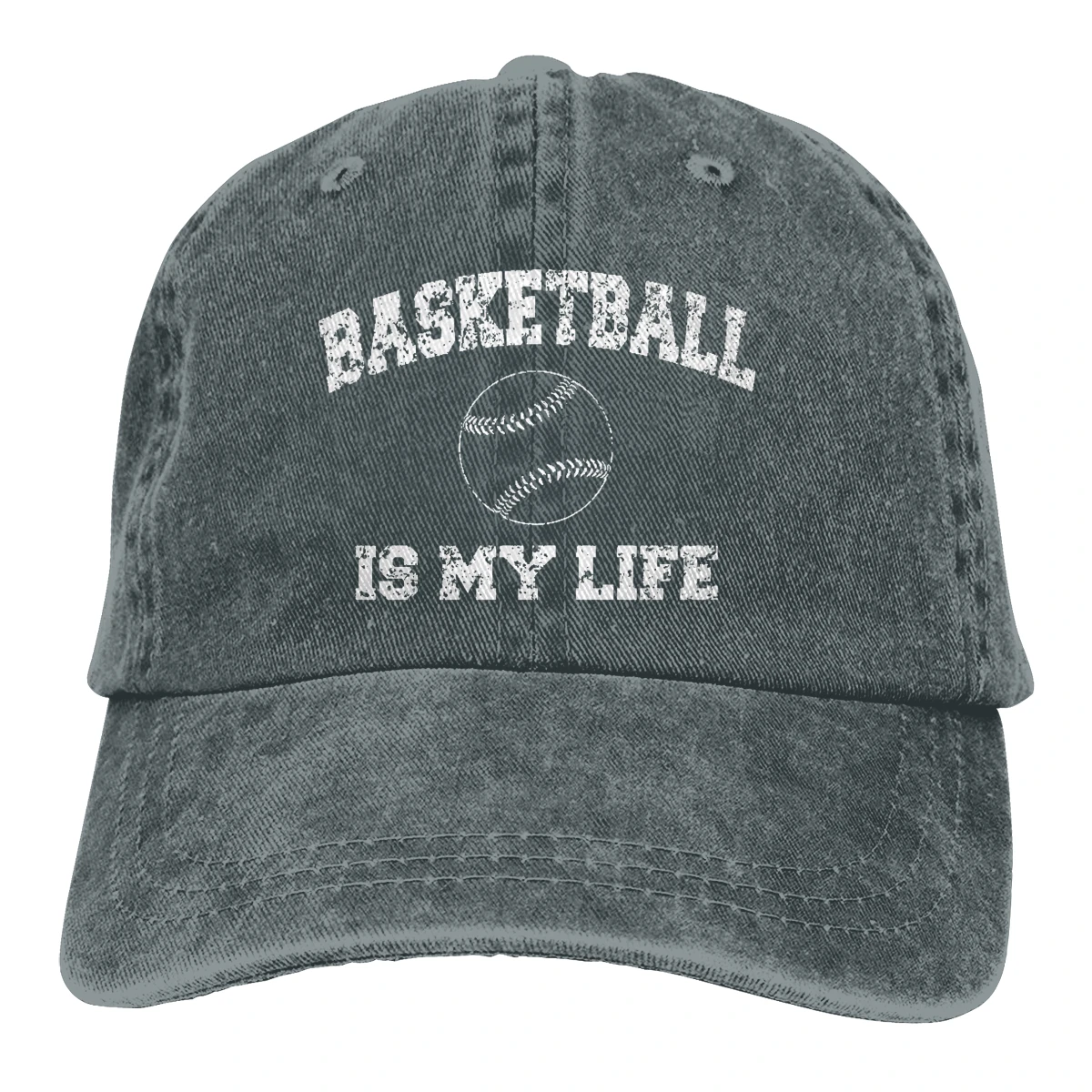 Basketball Is My Life Casquette Black Unisex Mens Womens Denim Strapback Baseball Cap Adjustable Golf Dad hat