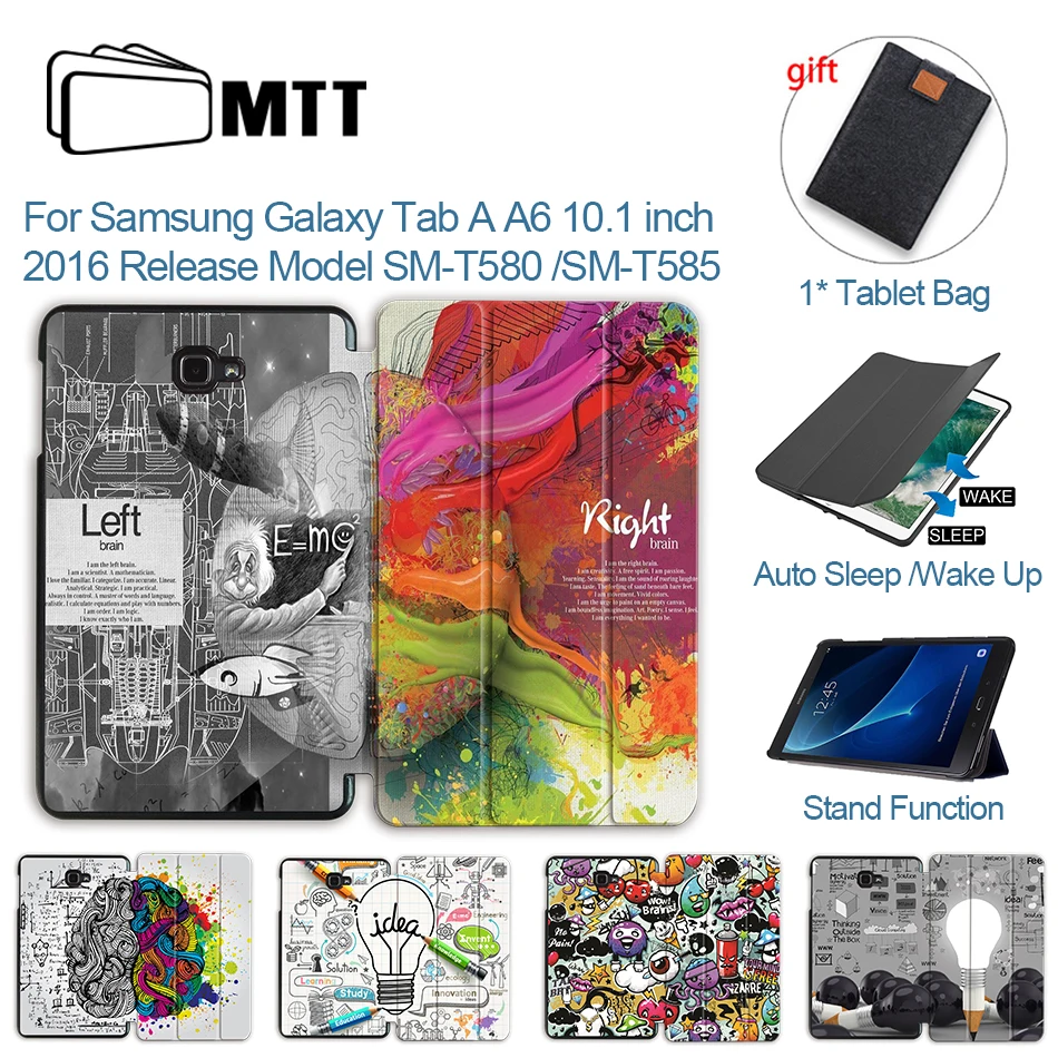 MTT 2016 чехол для Samsung Galaxy Tab A A6 10 1 дюймов SM T580 T585 искусственная кожа Магнитный флип с
