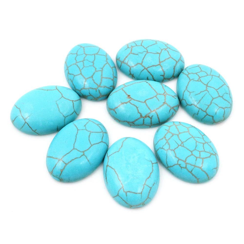 New Fashion 18x25mm 30x40mm Oval Natural turquoise Material Flat Back Cabochons Cameo | Украшения и аксессуары