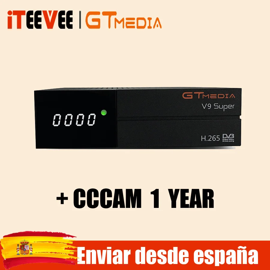 DVB-S2 приемник Gtmedia v9 супер рецептор Европа ccam Испания на 1 год Ccam линии на 1 год Испания встроенный wifi Freesat V8 - Цвет: V9 super add clines