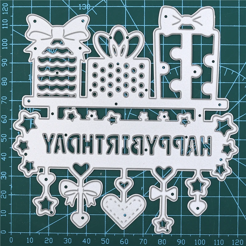

DiyArts Happy Birthday Letter Gift Dies Metal Cutting Dies New 2019 Card Making Craft Dies Scrapbooking Embossing Stencil Diecut