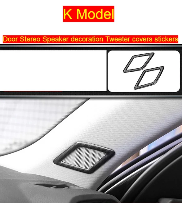 K Model Carbon fiber Автомобильный Стайлинг из углеродного волокна задний кондиционер вентиляционное отверстие рамка отделка для Audi Q3 выходные накладки наклейки Авто интерьерные аксессуары - Название цвета: K Model Carbon fiber