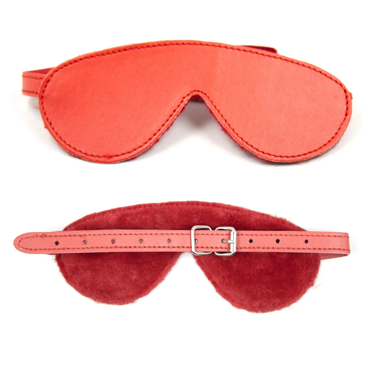 Красный из искусственной кожи повязка Косплей Аниме маска для глаз секс флирт