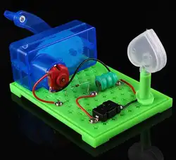 Equipamento de experimento físico com classe aberta de atividade de estudante para conjunto gerador com manivela manual, produção de ciência e tecnologia