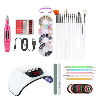 

1 Set of Tools Practical Reusable Durable Portable Nail Art Tools Set Manicure Kit for Beginners