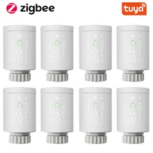 ZigBee – Thermostat Intelligent, Actionneur de Radiateur, avec Système Programmable, Vanne de Dissipateur Thermostatique, Contrôleur de Température, Support Alexa et Application Tuya