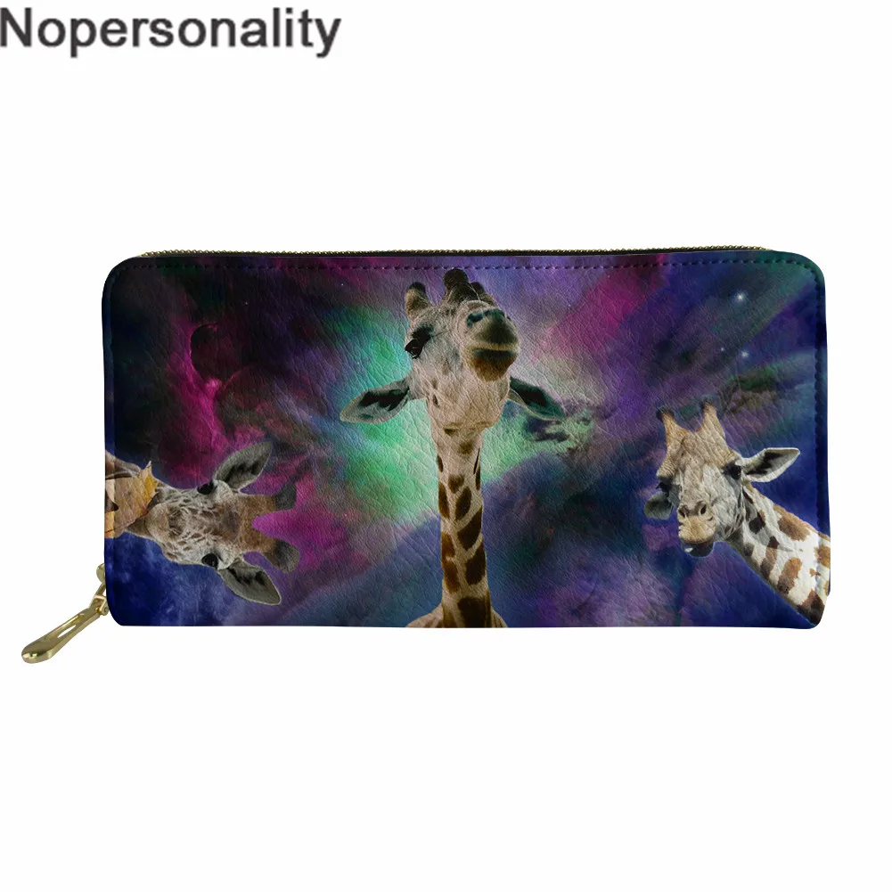 Nopersonality кошелек с жирафом Модные женские длинные кошельки дизайнерский бренд Momey сумки женские Вечерние кожаные кошельки женский держатель для карт - Цвет: YY1496Z21