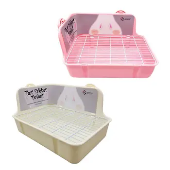 

Pet Hamster Cat Rabbit Toilet Litter Corner Trays Indoor Clean for Small Pets