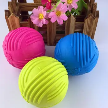 

1PCS Hot Dog Toy Rubber Balls Pet Toys Ball Chew Toys Fits Launcher Training Exercise Color Random