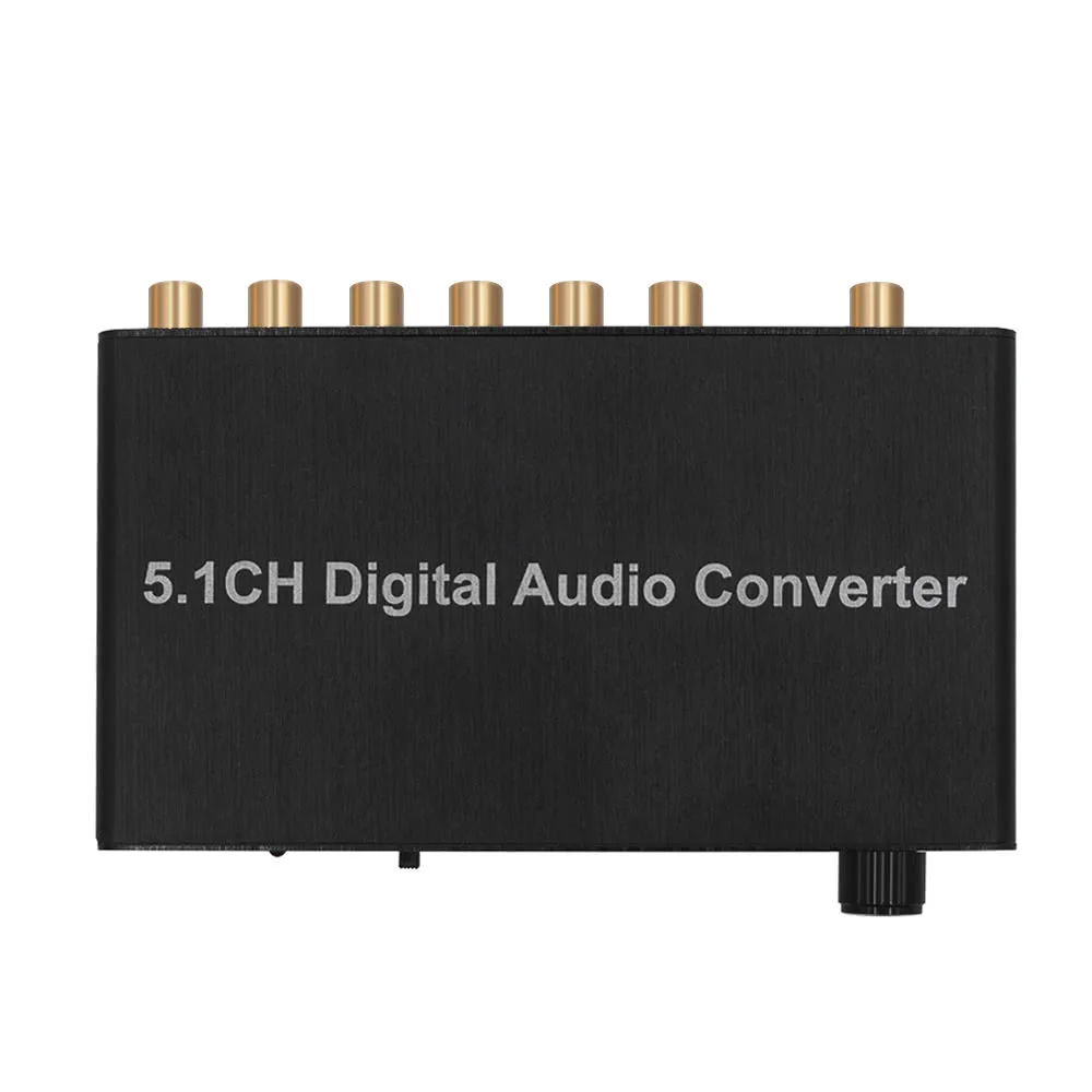  5.1 CH Digital Audio Converter w/3.5mm Stereo HD Audio Adapter Supporta LPCM/PCM/RAW