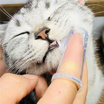 

Rubber Pet Finger Toothbrush Dog Toys Environmental Protection Silicone Glove for Dogs and Cats Clean Teeth Pet Accessories uv