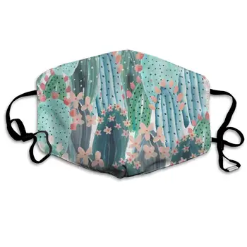 

Cactus Anti Dust Half Face Mouth Mask, Unisex Cotton Warm Fashion Adjustable Washable Mask
