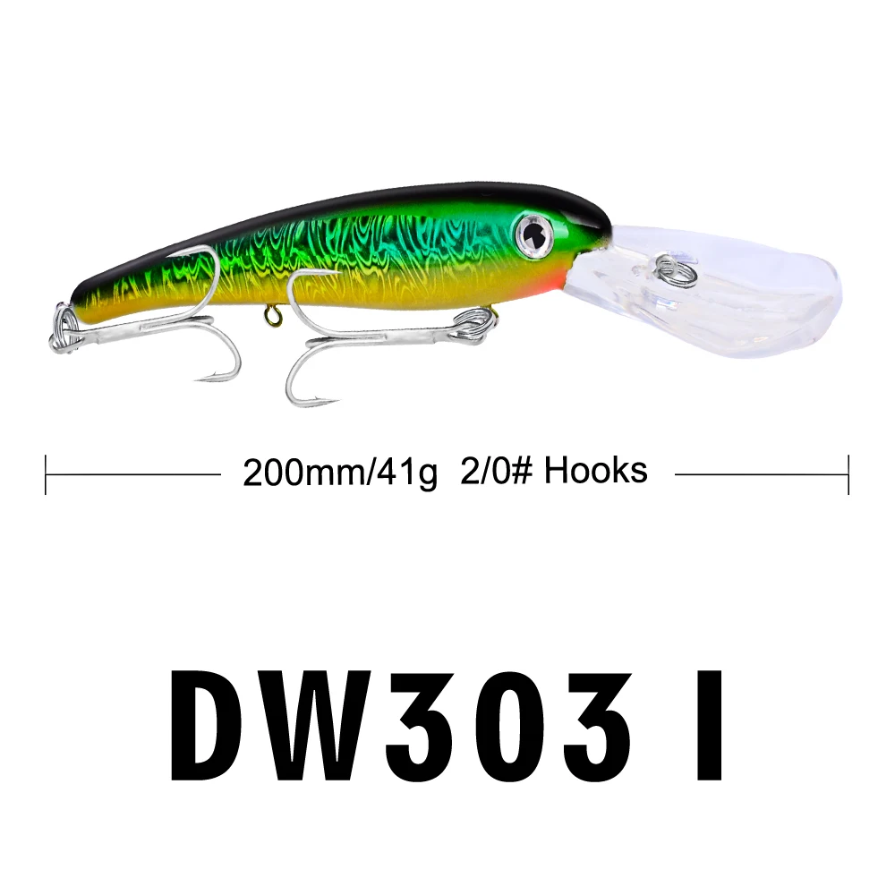 1PC Fishing Bait Exported to USA Fishing Tackle 41g/20cm Big Fishing Lure With 1/0# Hook Plastic Hard Bait 10 Color Optional - Color: Color I