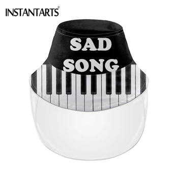 

INSTANTARTS Fashion Sad Boy Print Bucket Hat Men Women Anti-dust Fishman Hats With Face shield Lady Travel Beach Sun Bob Hats