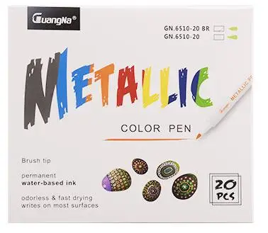 20 Colors Набор металлических кистей для акварельных кистей 12, 15, 20 цветов, маркер, Мягкая головка - Цвет: 20 Colors