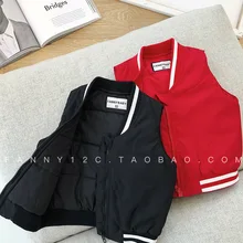 Chen Mom детская модная осенняя одежда для мужчин, красивая одежда для малышей универсальная тонкая хлопковая бейсбольная форма, жилет для детей от 1 до 3 лет