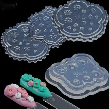 

1PC Silicone Mold Nail Art Flower Daisy Pattern 3D Leaves Books Form Nail UV Gel Design Manicure Accessory Fashion Nail Art Tool