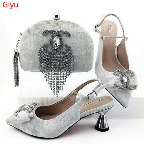 

doershow African white shoe and bag set for party Italian shoe with matching bag new design lady matching shoe and bag!!HOU1-30