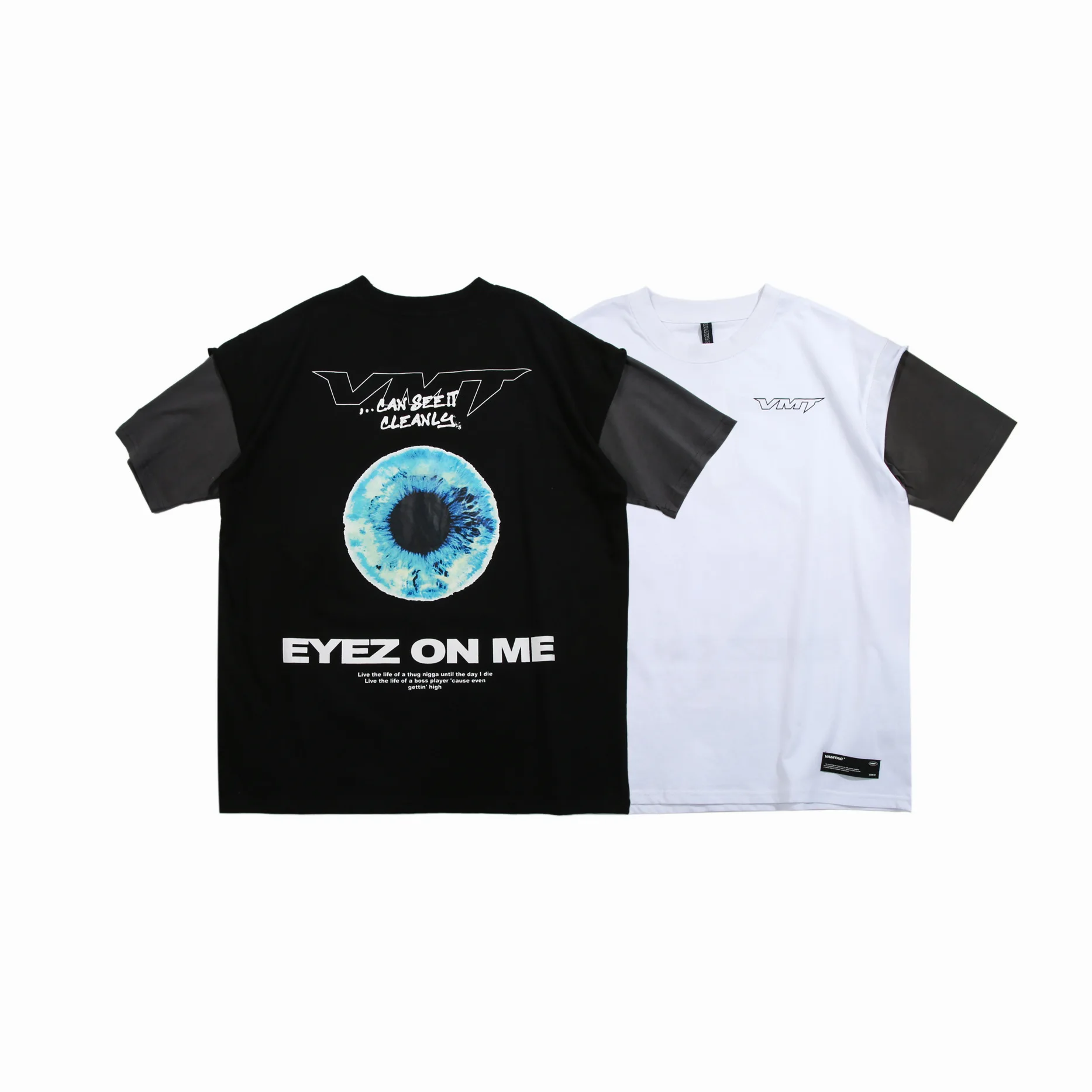 Новинка года, модная футболка с принтом «Eyez On Me Raven Fighter» Винтажная футболка в стиле панк топы в стиле хип-хоп для скейтборда, T-003