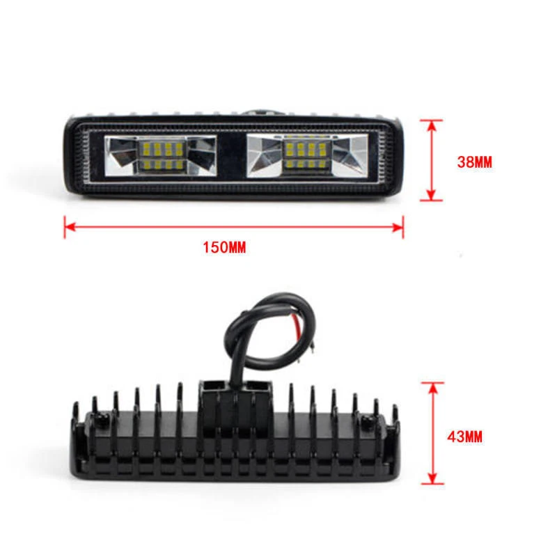 2 шт./компл. 18W 12V 16LED автомобиля рабочий светильник бар пятно луча дальнего света Противотуманные фары для внедорожника внедорожных автомобилей головной светильник тумана светильник автомобильный светильник