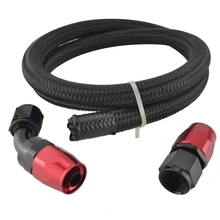 SPEEDWOW AN 4 4-нейлоновый и нержавеющий Топливопровод трубы 1 м+ прямой+ 45 градусов Поворотный шланг для маслянной установки концевой набор переходников