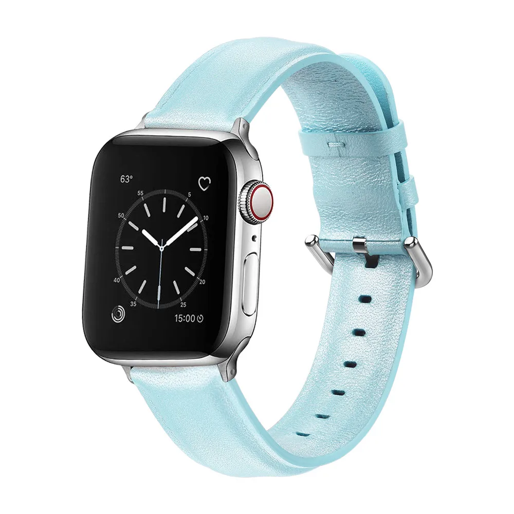 Ремешок для часов из натуральной кожи для Apple Watch 5, 4, 44 мм, 40 мм, 38 мм, 42 мм, спортивный ремешок, браслет, аксессуары для iwatch 3, 2, 1