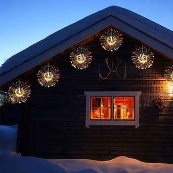

160Leds Fireworks Starburst Lamp Light String Battery Powered Outdoor Decor For Indoor Outdoor Wedding New Year Decoration