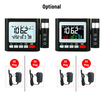 

Projection Clock Alarm Clock w/ Snooze Calendar Date and Thermometer Weather Station LED Projection Clock 5 languages selection