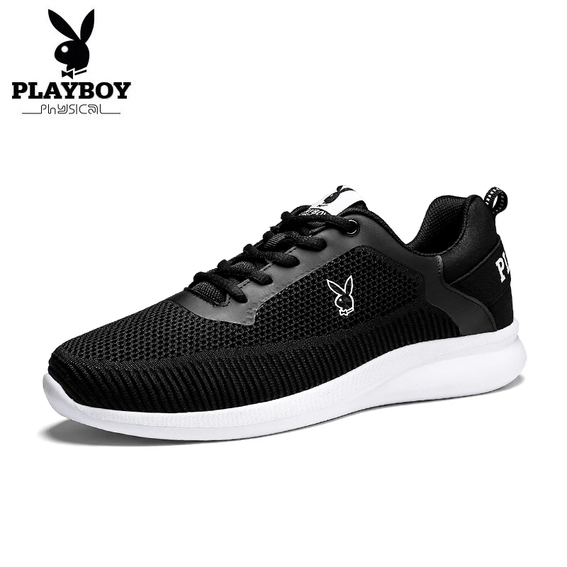 PLAYBOY New Men Running Shoes Women Waking Jogging Sneakers Adult Non-slip Outdoor Athletic Training Shoes Unisex zapatos hombre - Цвет: Черный