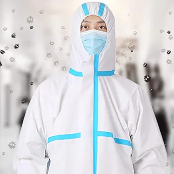 

Protective Chemical Suit Disposable Isolation Protective Clothing Dust-proof Antistatic Gown 2020@35