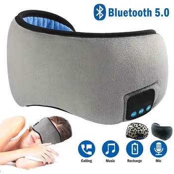 

Wireless Bluetooth 5.0 Sleeping Eye Mask Headphones Travel Sleep Mask with Built-in Speakers Microphone Handsfree