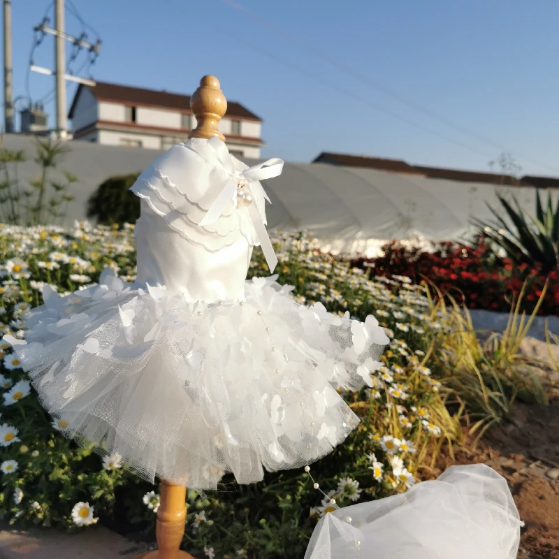 vestido de casamento artesanal para roupas de renda filhote de cachorro