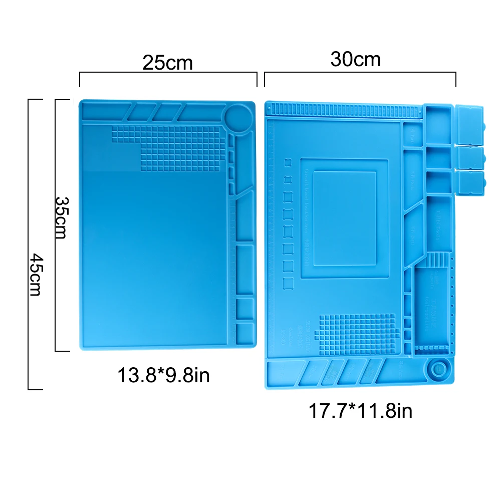 Силиконовый Теплоизоляционный рабочий коврик паяльная станция телефон компьютер ремонт мат Магнитный термостойкий BGA Пайка Ремонт