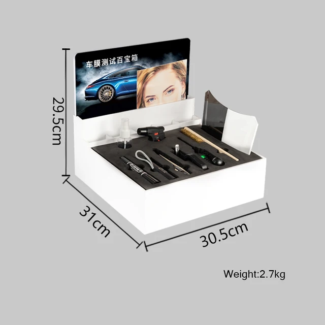 Multifunction Car Vinyl Foil Test Tool To Detect Durability,Scratch Self-Healing,Anti-UV Test,Antifouling,Thickness MO-651-1 2